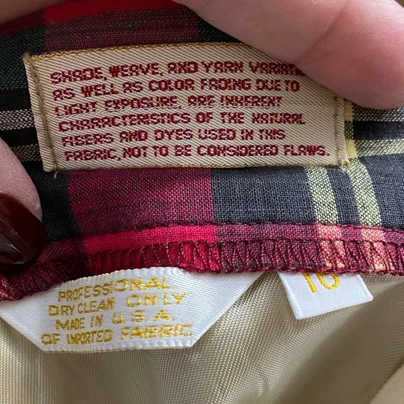 Vintage 70s 80s Plaid Highwaisted MIDI Skirt - Picture 8 of 9